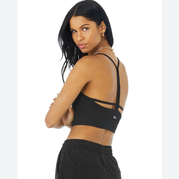 ALO Yoga Other - Alo Yoga Alosoft Ribbed Crop Calm Tank in Black Sz S
